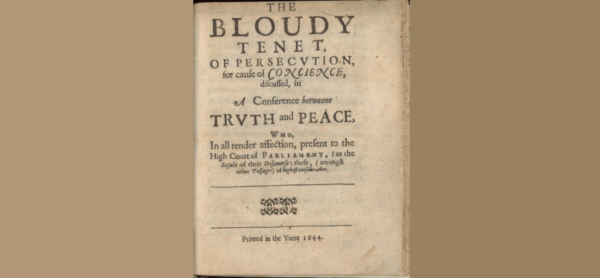 Book: The Bloudy Tenent of Persecution