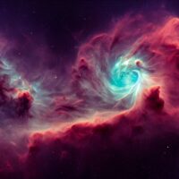 Cosmos Stars Cluster Structure Stunning Astrophotography Dramatic Celestial Wallpaper. Bright blue n