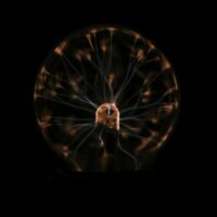 Electrostatic plasma sphere in the dark. Tesla coil - physics experiment