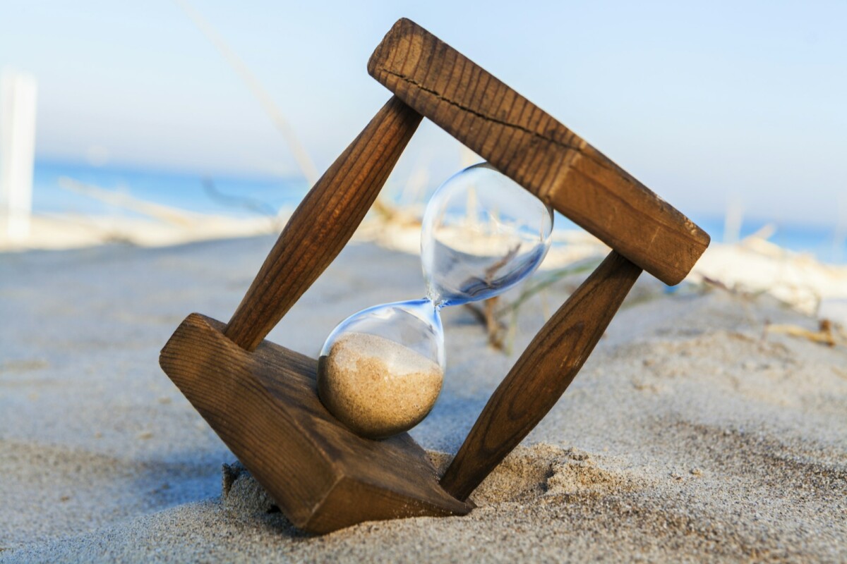 Hourglass on the Beach