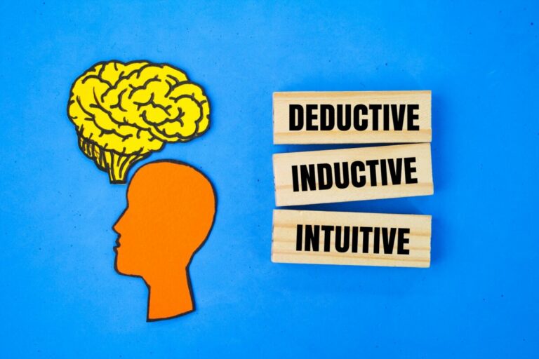 three ways of thinking which are deductive, inductive and intuitive.