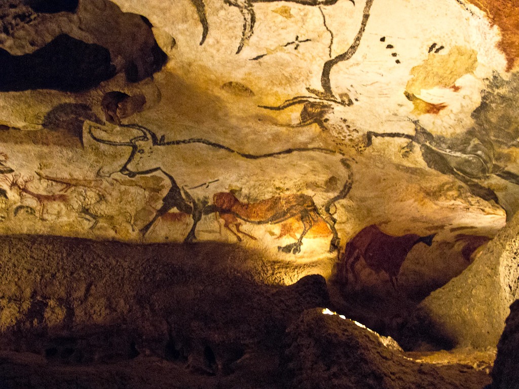 Upper Paleolithic Cave Art with Symbols