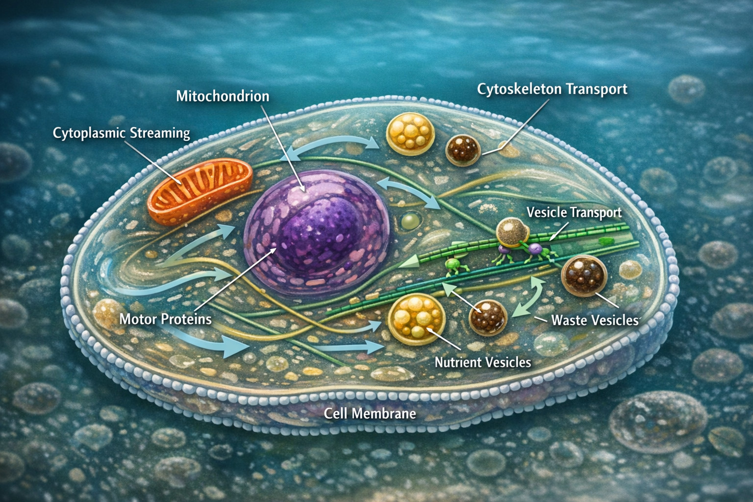 Intracellular Flow and Nutrient Exchange