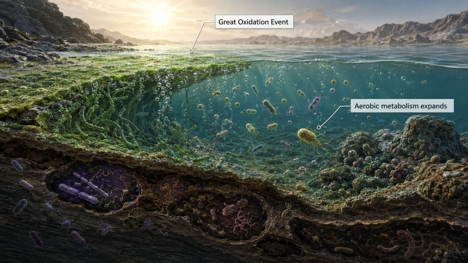 Bacteria Aerobic metabolism expands