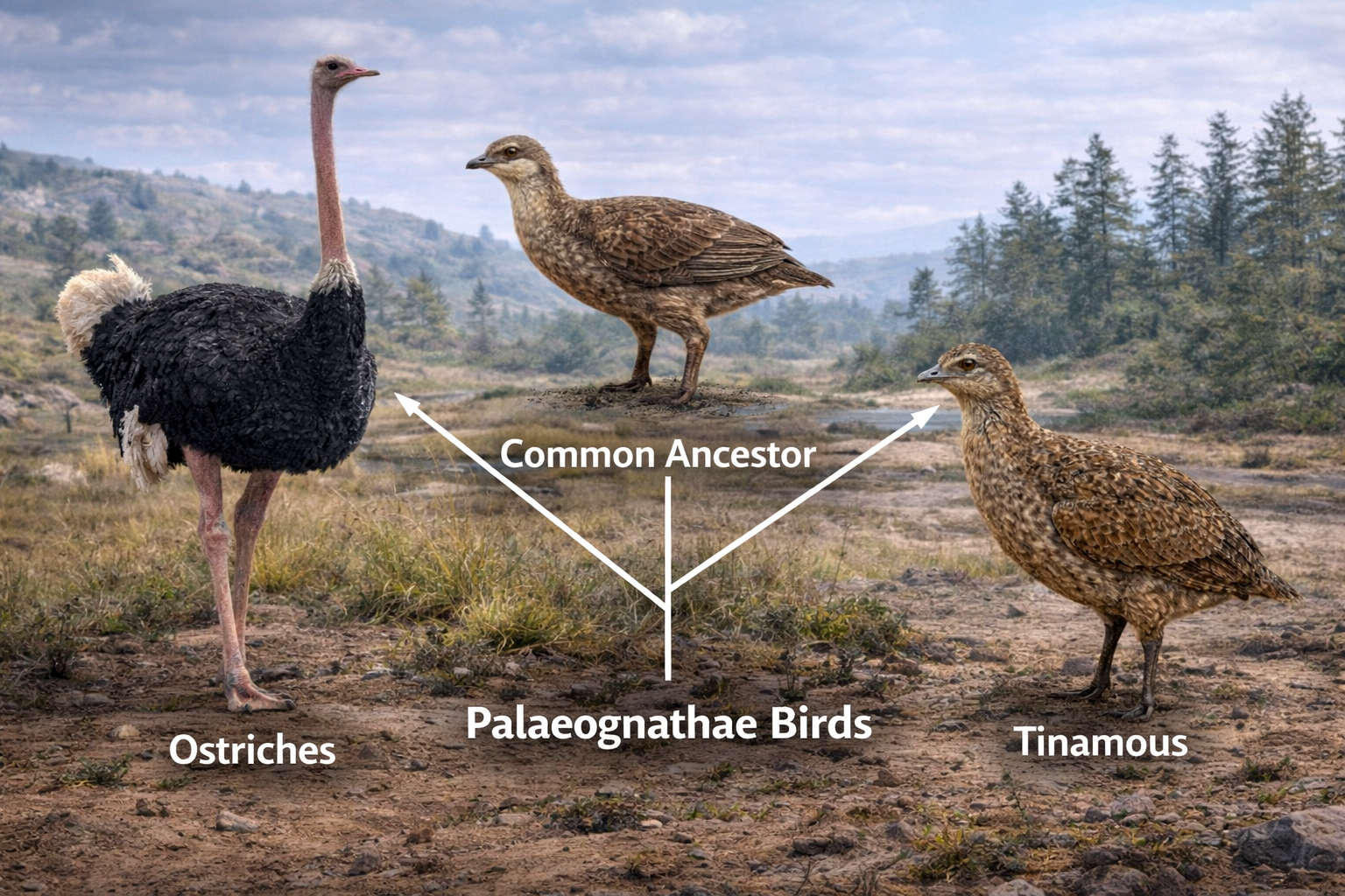 Palaeognathae Birds Emerge