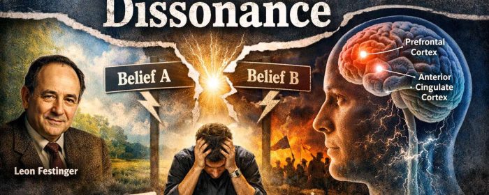 Cognitive dissonance is conflict of the mind. What happens when two things do not fit.