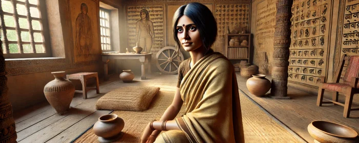 Imagined image of what Gargi Vachaknavi might have looked like in common dress and location for her time.