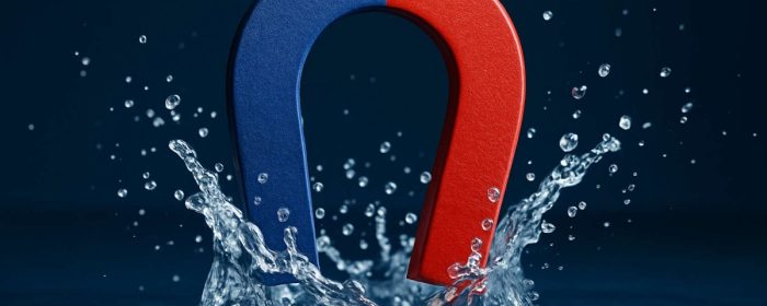 Magnets don’t fear water. They fear heat, shock, and powerful opposing fields. Temporary magnets forget easily; permanent magnets remember almost forever. But in both cases, water is just… water.