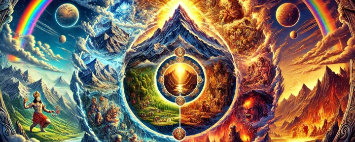 The Buddha used Mount Meru and the six realms as metaphors to guide followers toward enlightenment. His teachings focused on overcoming suffering in this life, suggesting that the essence of his message transcends the mythologies of his time, urging us to seek deeper meaning beyond the surface of beliefs.